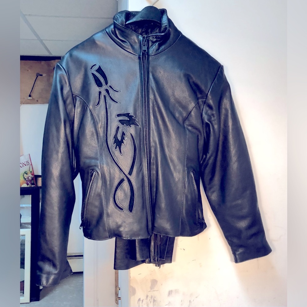 Lady rider leather 2 pieces ensemble
